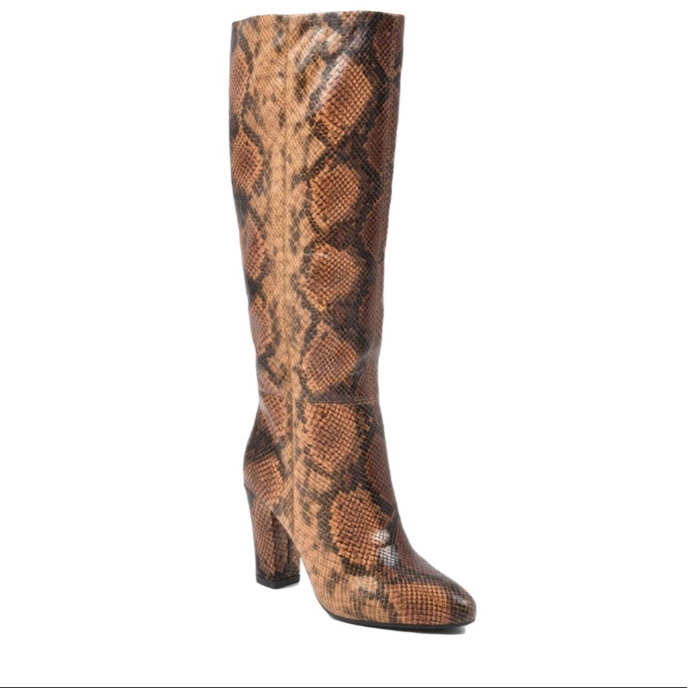 White Mountain Cosmic Womens Snake Block Heel Over-The-Knee Boots Size 6.5M
